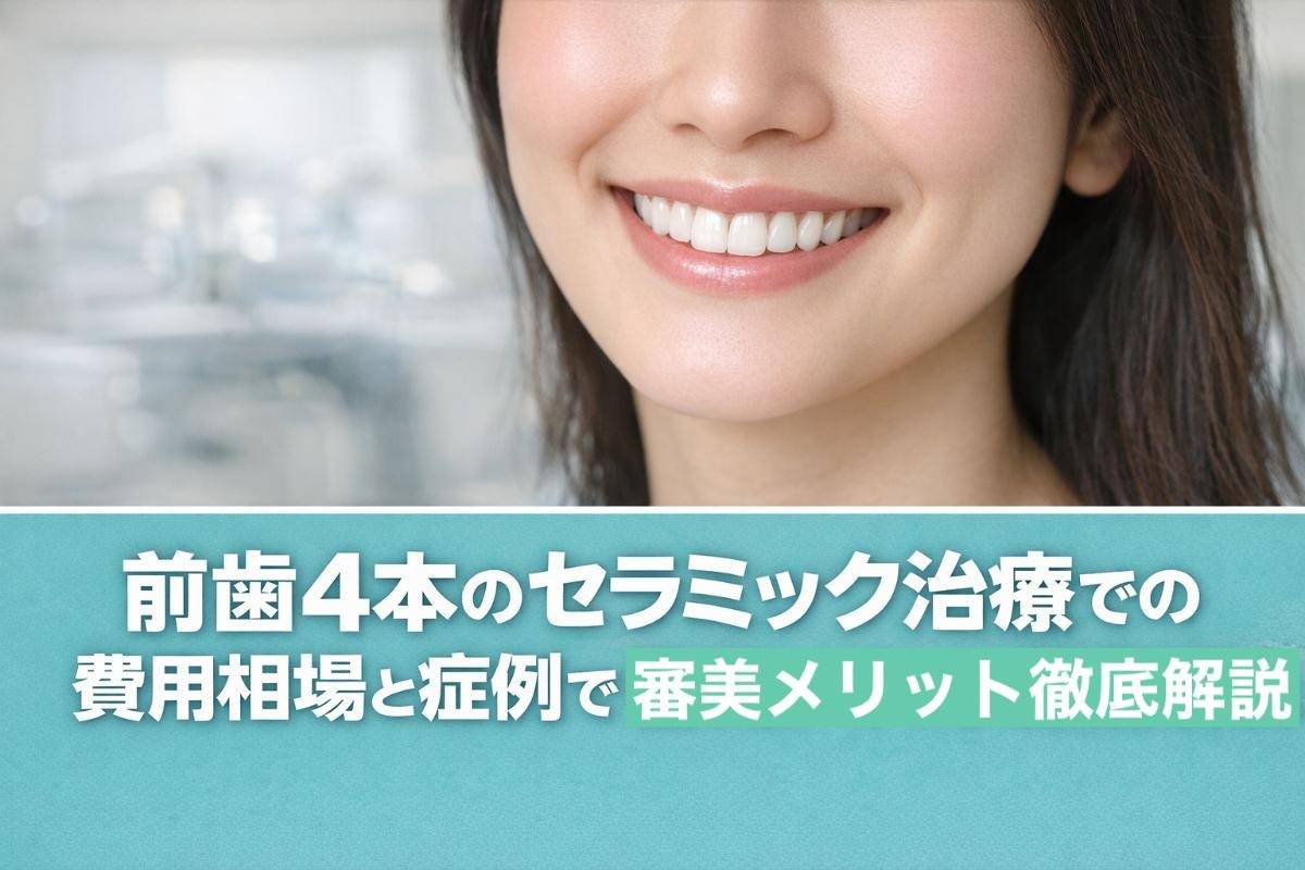 前歯4本のセラミック治療での費用相場と症例でわかる審美メリット徹底解説