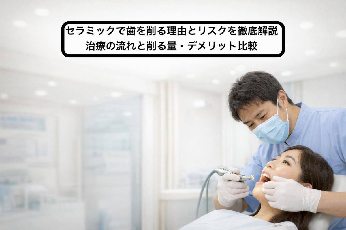 セラミックで歯を削る理由とリスクを徹底解説|治療の流れと削る量・デメリット比較